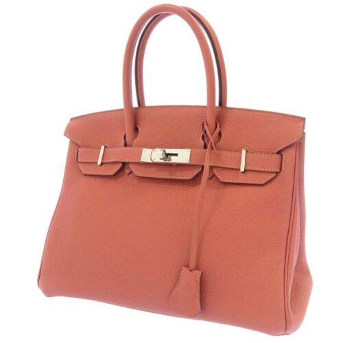 エルメス バーキン30 ロージーヌ/シルバー金具 トゴ □Q刻印 HERMES Birkin ハンドバッグ