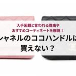 シャネルのココハンドルは買えない?入手困難と言われる理由やおすすめコーディネートを解説!