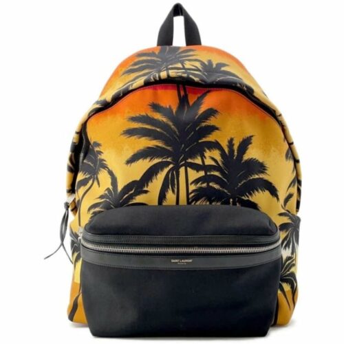 お手頃_バッグ_ブランド_サンローラン:バックパック サンセット パームツリー キャンバス 326865