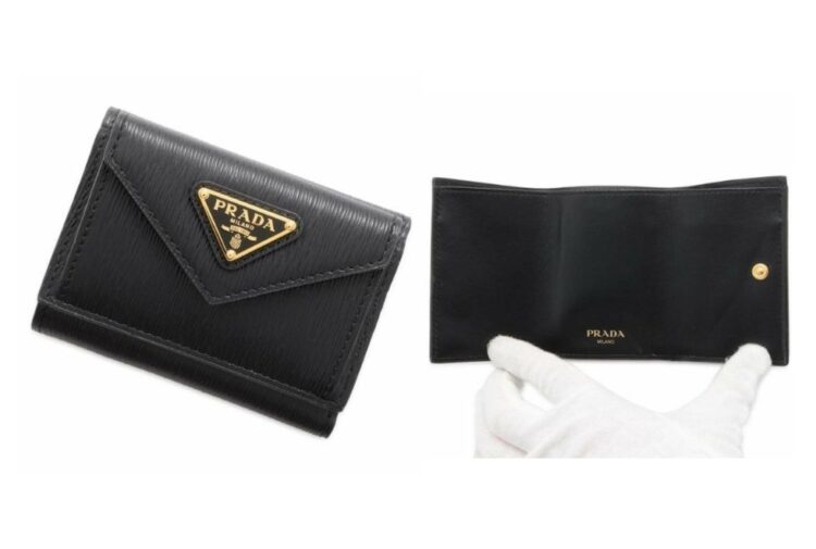プラダ サフィアーノ ロゴ コンパクトウォレット