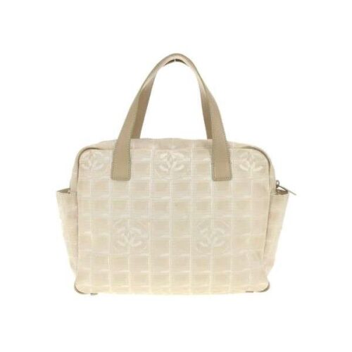シャネル ハンドバッグ ニュートラベルライン A15973 CHANEL ベージュ ナイロンジャガード