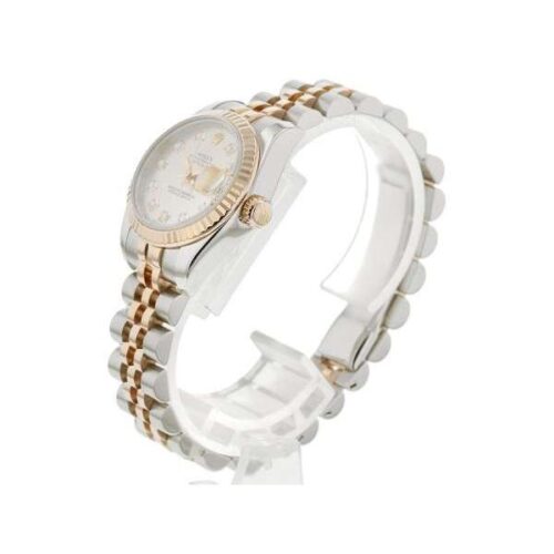 ロレックス デイトジャスト SS×K18PGピンクゴールド 10Pダイヤ ランダムシリアル 179171G ROLEX 腕時計