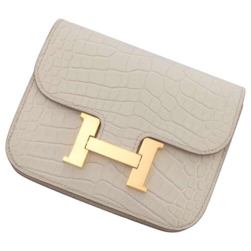 エルメス 財布 コンスタンス スリム べトン/ゴールド金具 アリゲーターマット U刻印 HERMES 財布 【安心保証】