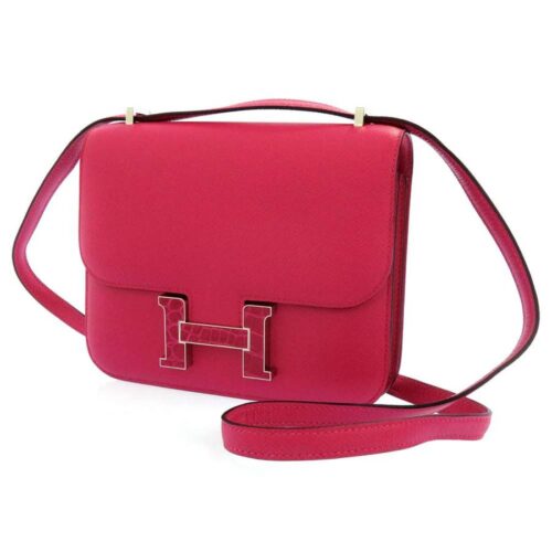 エルメス ミニ コンスタンス3 ミロワール ナタ/シルバー金具 ヴォーエプソン /アリゲーター/リザード B刻印