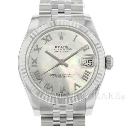 ロレックス デイトジャスト31 ホワイトシェル文字盤 SS×K18WGホワイトゴールド