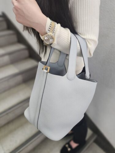 エルメス ピコタンMM ブルーペール