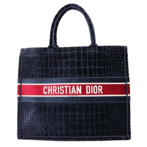 クリスチャン・ディオール トートバッグ ブックトート ラージ ベルベット Christian Dior 