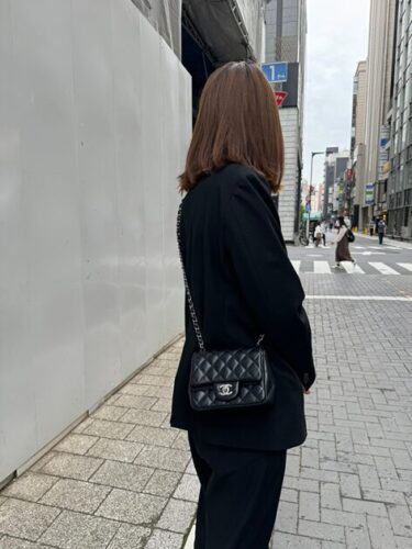 シャネル チェーンショルダーバッグ マトラッセ ココマーク ラムスキン A35200