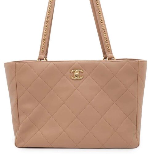 シャネル トートバッグ マトラッセ ココマーク ラムスキン CHANEL バッグ 