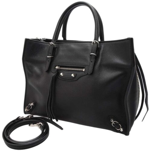 バレンシアガ トートバッグ ペーパー A6 ジップアラウンド 370926 BALENCIAGA バッグ 2WAYショルダーバッグ 黒