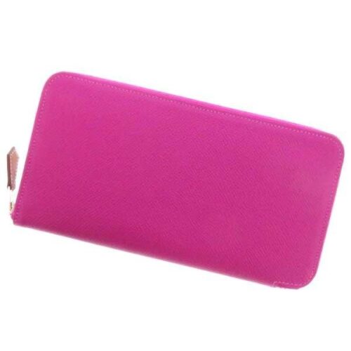 エルメス 長財布 アザップロング シルクイン ローズパープル×ブルーラン ヴォーエプソン D刻印 HERMES 財布