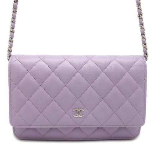 シャネル チェーンウォレット クラシック マトラッセ ココマーク キャビアスキン AP0250 CHANEL 財布 【安心保証】