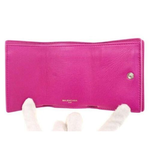 バレンシアガ 三つ折り財布 490621 BALENCIAGA 財布 パープル コンパクト エッセンシャル
