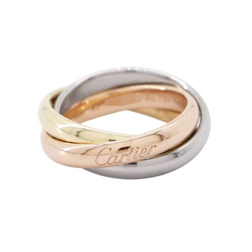 カルティエ リング トリニティ クラシックモデル K18PG/K18WG/K18YG リングサイズ47 B4234200 Cartier ジュエリー 【安心保証】