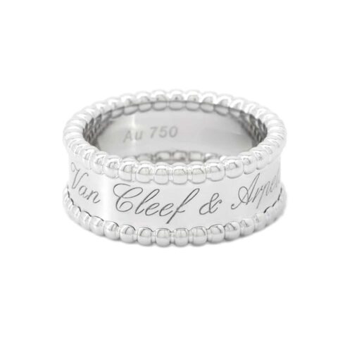 ヴァンクリーフ&アーペル リング ペルレ シニアチュール リング K18WG リングサイズ51 VCARN32300/VCARN32351 