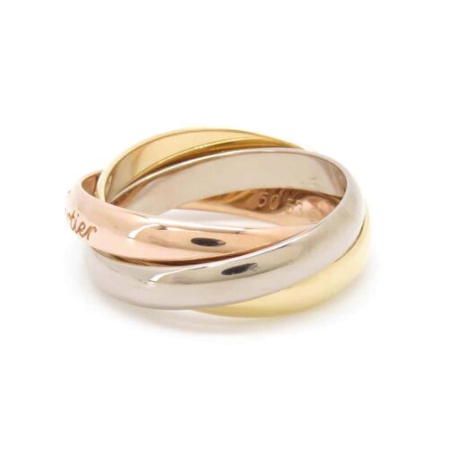 カルティエ リング クラッシック トリニティ K18YG/K18WG/K18PG リングサイズ53 B4052753 Cartier 指輪 【安心保証】