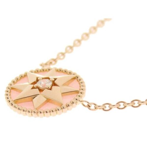 クリスチャン・ディオール ネックレス ローズ デ ヴァン K18PG ダイヤモンド ピンクオパール Christian Dior