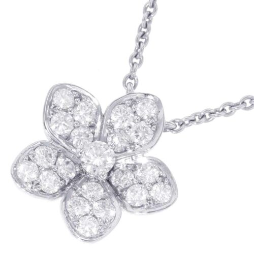 グラフ ネックレス ワイルドフラワー ペンダント パヴェダイヤ 0.42ct K18WGホワイトゴールド RGP773 ジュエリー