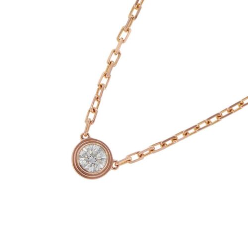 カルティエ ネックレス ダムール スモールモデル ダイヤモンド 1P 計0.09ct K18PG B7215700 ジュエリー