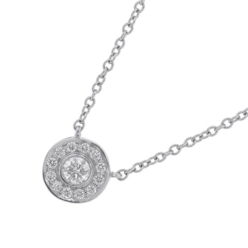 ティファニー ネックレス サークレット ダイヤ 中石約0.07ct Pt950プラチナ Tiffany&Co. ジュエリー