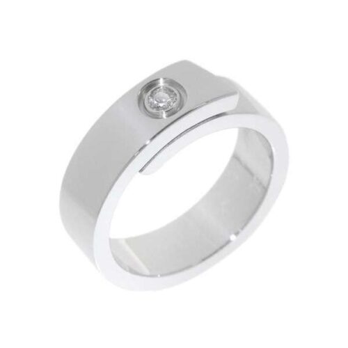 ルティエ リング アニバーサリー 1Pダイヤ ダイヤモンド K18WGホワイトゴールド リングサイズ約50