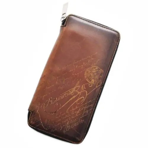 ベルルッティ 長財布 イタウバ バーティカル カリグラフィ ラウンドジップ