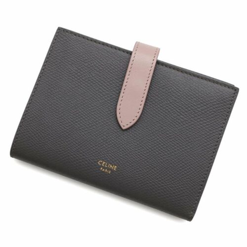 セリーヌ 二つ折り財布 ミディアム ストラップウォレット バイカラー 10B643BRU