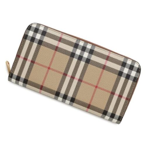 バーバリー：チェック ラウンドジップウォレット PVC 80944381