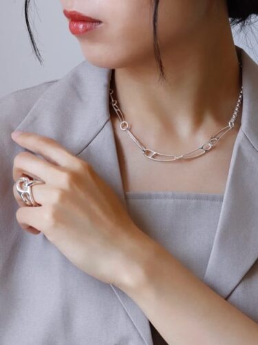 エルメス シェーヌダンクル パンク ネックレス リング