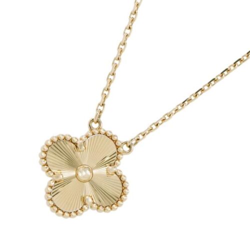 ヴァンクリーフ&アーペル ネックレス ヴィンテージ アルハンブラ ペンダント ギヨシェ K18YGイエローゴールド VCARP4KL00