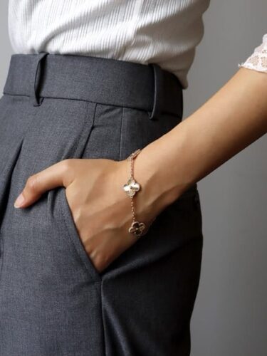 ヴィンテージ アルハンブラ ブレスレット 5モチーフ ギヨシェ