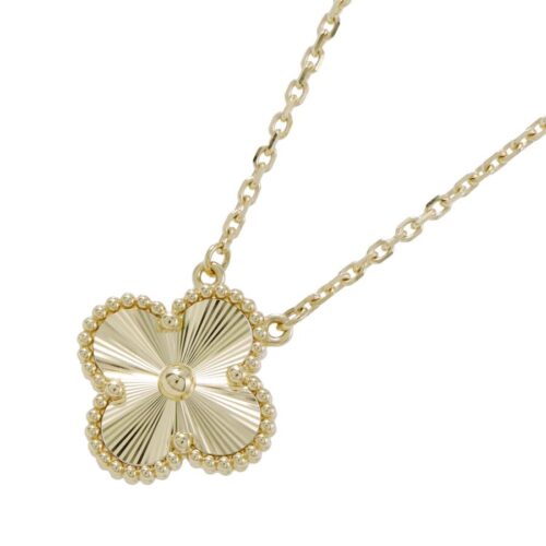 ヴァンクリーフ&アーペル ネックレス ヴィンテージ アルハンブラ ペンダント ギヨシェ K18YGイエローゴールド VCARP4KL00