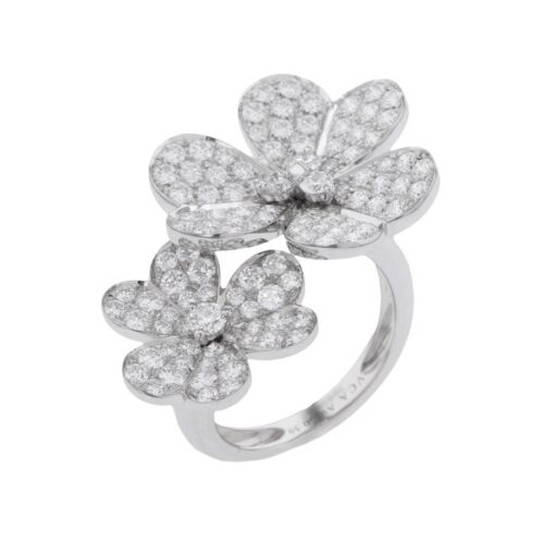 ヴァンクリーフ&アーペル リング フリヴォル アントレ レ ドア リング ダイヤモンド 112P 2.1ct K18WG サイズ50 VCARB67500