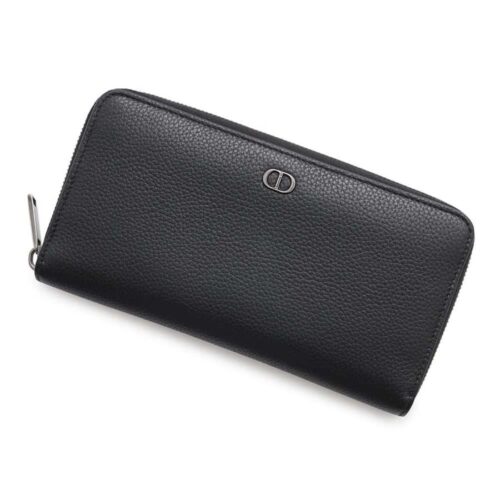 クリスチャン・ディオール 長財布 CD アイコン ロングジップウォレット カーフレザー