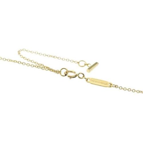 ティファニー ネックレス Tスマイル ペンダント K18YGイエローゴールド