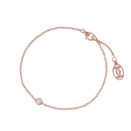 カルティエ ブレスレット ダムールSM スモールモデル ダイヤモンド 1P 0.09ct K18PGピンクゴールド B6040300 Cartier