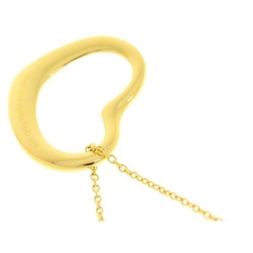 ティファニー ネックレス オープンハート ペンダント エルサ・ペレッティ K18YGイエローゴールド Tiffany&Co. ジュエリー