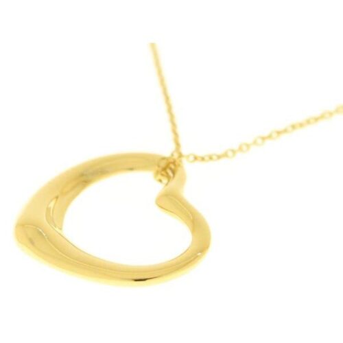 ティファニー ネックレス オープンハート ペンダント エルサ・ペレッティ K18YGイエローゴールド Tiffany&Co. ジュエリー