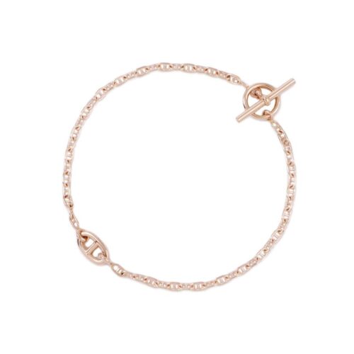 エルメス ブレスレット シェーヌダンクル ニューファランドール K18PGピンクゴールド