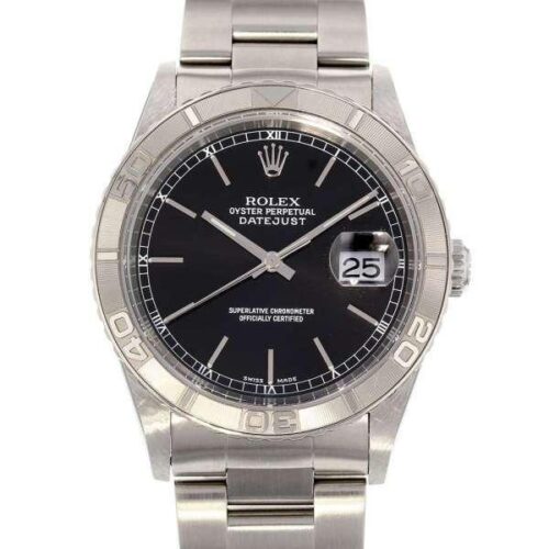 ロレックス デイトジャスト サンダーバード F番 16264 ROLEX 腕時計 黒文字盤 安心保証