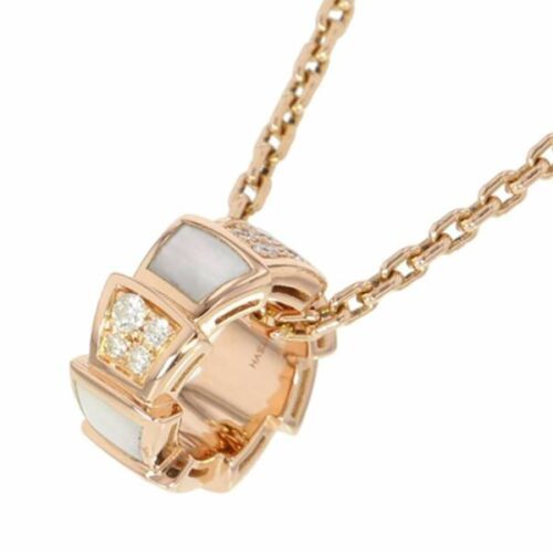 ブルガリ ネックレス セルペンティ ヴァイパー ダイヤモンド 計0.20ct マザーオブパール