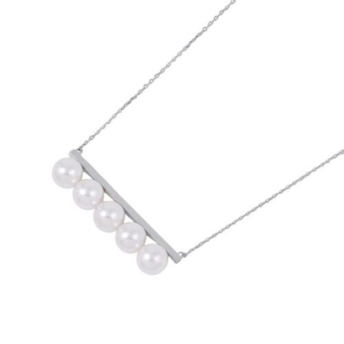 タサキ ネックレス バランス シグネチャー K18WGホワイトゴールド あこや真珠