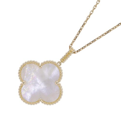 ヴァンクリ ネックレス マジック アルハンブラ ロングネックレス 1モチーフ マザーオブパール K18YGイエローゴールド VCARO49L00