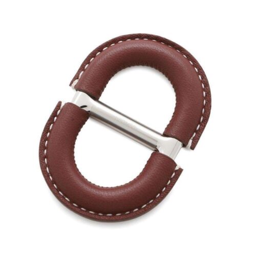 エルメス スカーフリング シェーヌ・ダンクル・セリエ ルージュアッシュ/シルバー金具