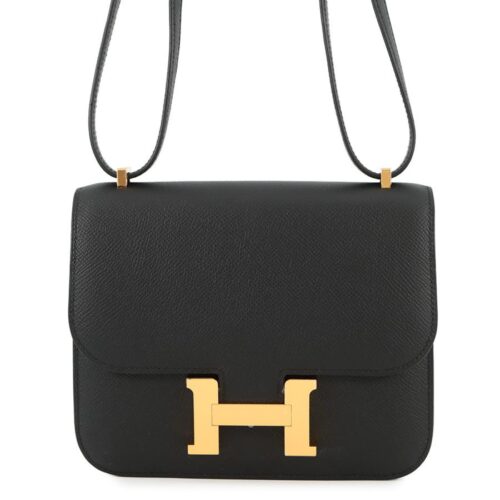 エルメス ミニ コンスタンス3 ミロワール ブラック/ゴールド金具 エプソン B刻印 黒 【安心保証】