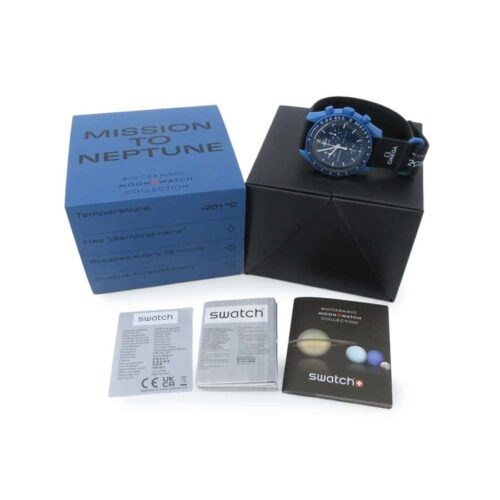 スウォッチ オメガ コラボ MISSION TO NEPTUNE ミッション トゥ ネプチューン SO33N100 ディープネイビーブルー文字盤