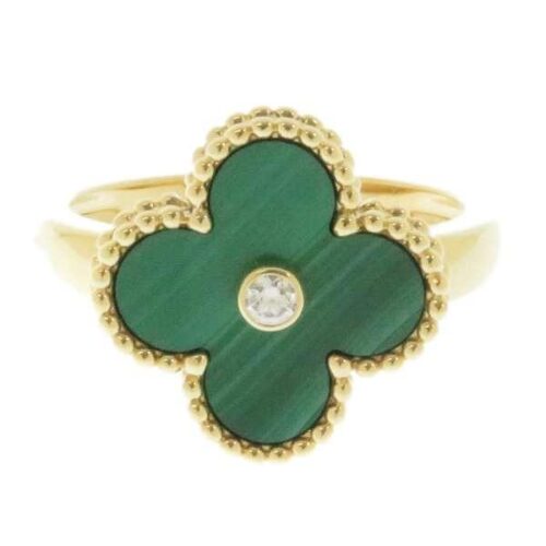 ヴィンテージ アルハンブラ 1P ダイヤ 0.06ct マラカイト