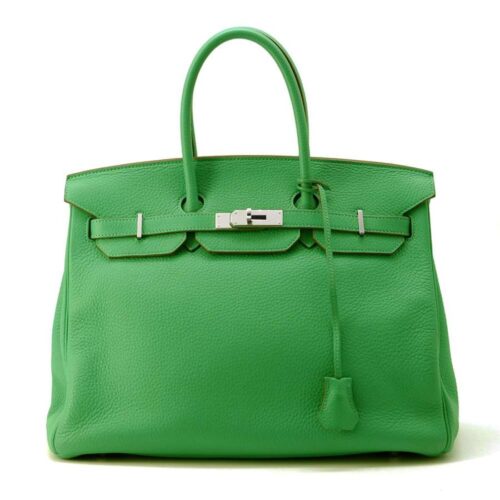 エルメス バーキン35 バンブー/シルバー金具 トリヨンクレマンス □P刻印 HERMES Birkin ハンドバッグ 