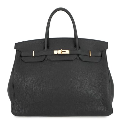 エルメス バーキン40 ブラック/ゴールド金具 トゴ Z刻印 HERMES Birkin ハンドバッグ 黒 