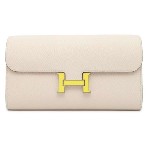 エルメス 長財布 コンスタンス トゥーゴー ロング ナタ/ラッカー金具 ヴォーエプソン W刻印 財布